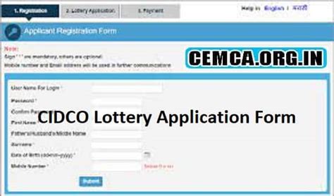 cidcoindia.com application form|Help File for Filling Police Housing Lottery Application Form.